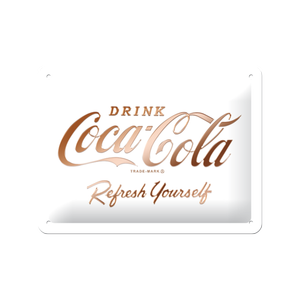 Nostalgic-Art Small Sign Coca-Cola Logo White