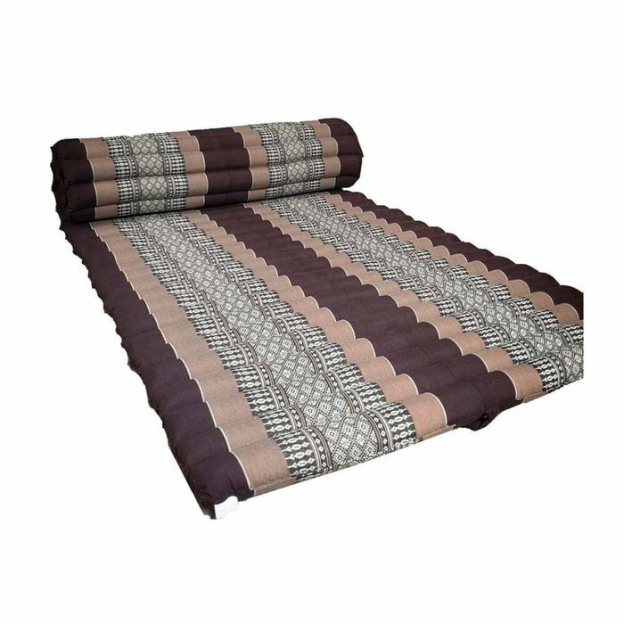 Handmade Thai Kapok Roll Up Mattress - Organic Kapok Sleeping Mat, Yoga Daybed And Floor Futon