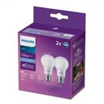 Philips A60 B22 LED 770lm Cool Daylight 8w Globe - 2 Pack