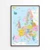 Europa Highly Detailed Map  Print 100% Australian Made 60x90cm  (Poster)