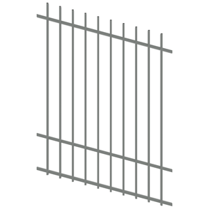 ProtectorAl 0350-1200W x 1500H Palladium Silver Radiator Pool Fence Panel Raked Up to 15º