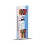 VELCRO® Brand 25 x 200mm Multi-Coloured Reusable Ties For Cables, Wires And Cords - 5 Pack
