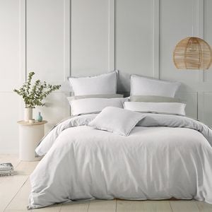 Wellington Quilt Cover Percale Cotton White - Queen Bed
