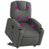vidaXL Stand up Massage Recliner Chair Armchair Single Sofa Dark Grey Fabric