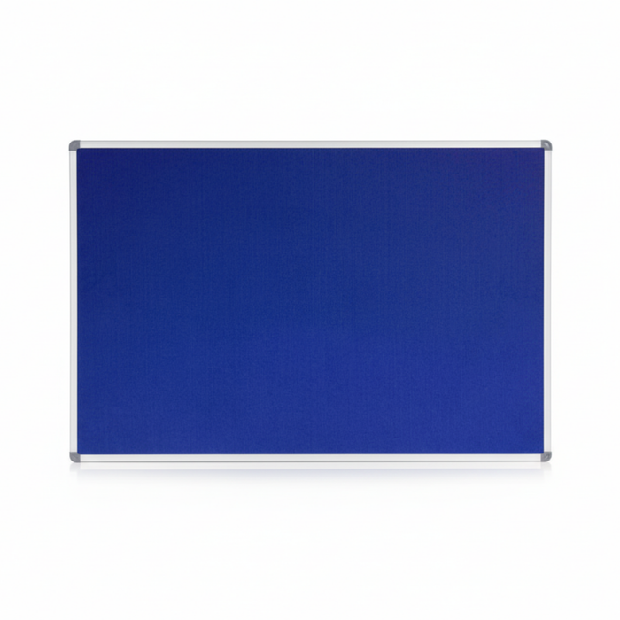 Corporate Felt Pinboard Aluminium Frame 900x600mm Blue