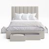Celine Double Beige Four Drawers Storage Bed Frame
