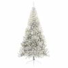 vidaXL Artificial Pre-lit Christmas Tree Silver 210 cm PET