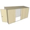 Build-A-Shed 1.2 x 3.7 x 2.0m Skillion Double Sliding Side Door Shed - Cream