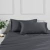 Dreamaker Matte Satin King Pillowcase Charcoal - Twin Pack