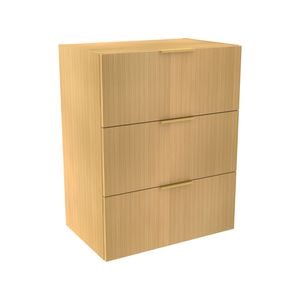 Lugna 768 x 600 x 380mm Sand 3 Drawer Unit