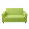 Anyhouz 2 Seater Sofa Cover Plain Apple Green Style And Protection For Living Room Sofa Chair Elastic Stretchable Slipcover
