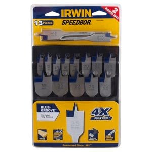 Irwin 13 Piece Spade Bit Set With 2 Bonus Bits T3041011MEB