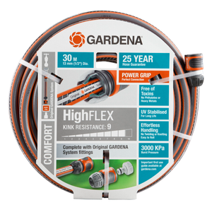 GARDENA 13mm x 30m HighFLEX Fitted Garden Hose
