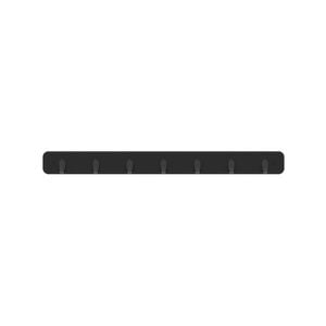 Mode 7 Black Hooks On Black Board Key Rack