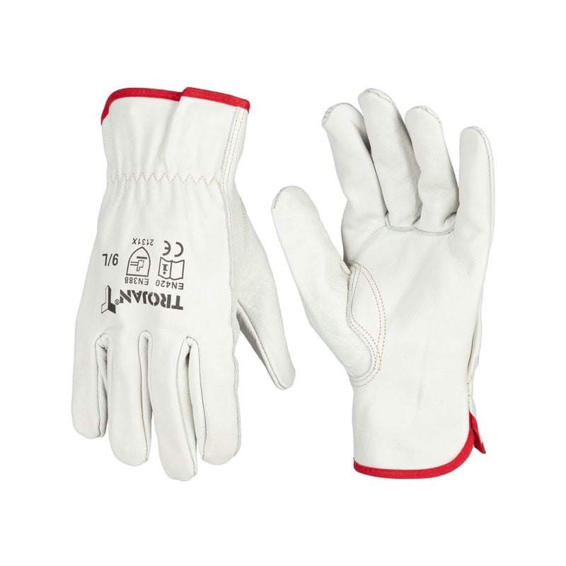 Trojan Large Leather Riggers Gloves