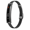 Smart Bracelet Fitness Tracker Heart Rate Monitor Ip68 Waterproof Sports Smart Watch For Android & Iphone Mesh Black