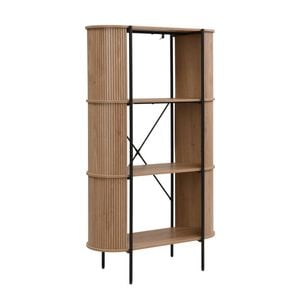 Mia Bookcase Open Shelving 3 Tier Oak and Black