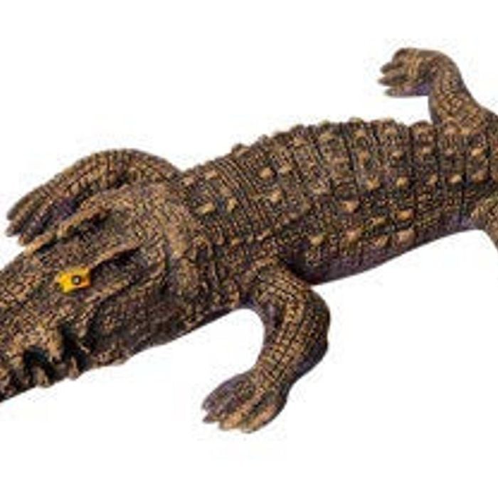 Aqua One Sunbathing Crocodile Medium Ornament 17x26x3cm (37492m)