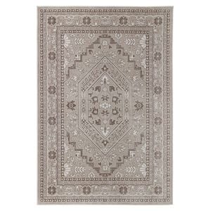 Loopsie-330cm X 240cm-midalva Brown Grey Vintage Washable Rug
