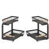 CARLA HOME Set 2 pcs - 2-Tier Kitchen Under Sink Organiser Storage with Height Adjustable