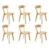 Levede 6pcs Rubberwood Dining Chairs - Natrual