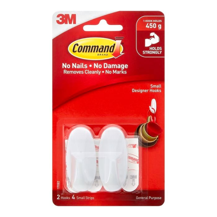 Command Small Designer Adhesive Hook - 2 Pack