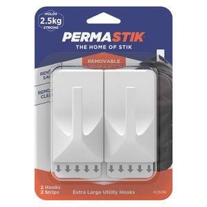Permastik Home Essentials Jumbo Utility Hooks - 2 Pack