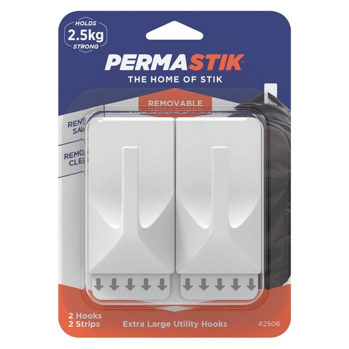 Permastik Home Essentials Jumbo Utility Hooks - 2 Pack