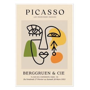 Galrie Stunning Picasso Les Dejeuners Dessins Abstract Art Poster for Home Decor, Poster Only, A1 60 x 84cm (23 x 33inch)