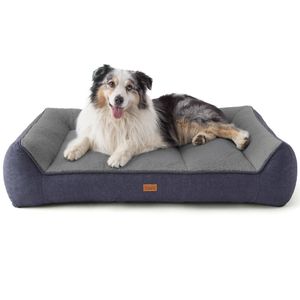 Tedi's 105cm Orthopedic Dog Bed With Removable Washable Cover In Blue