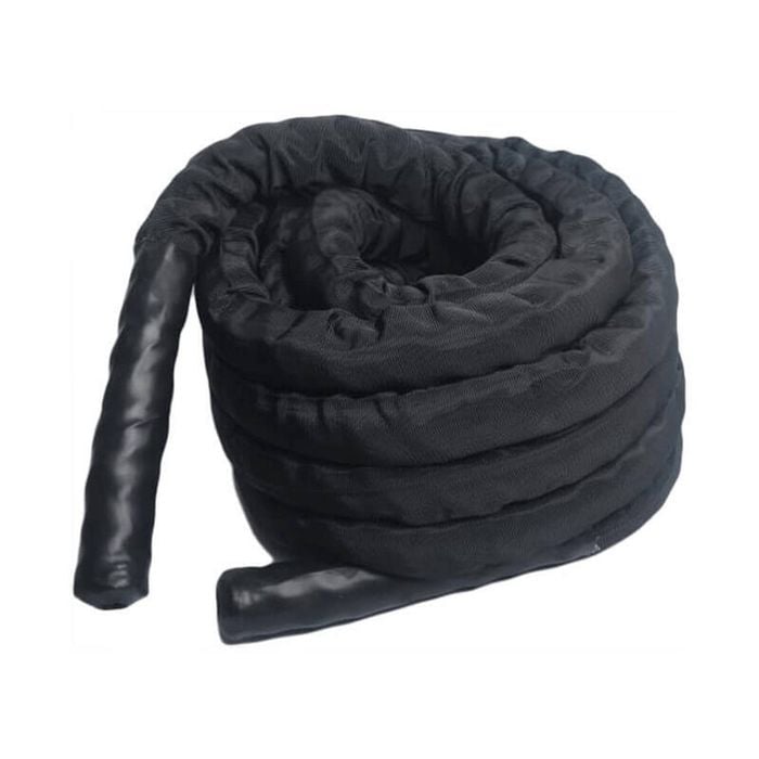 15m Battle Rope 38mm Dia Black Encased With Moulding