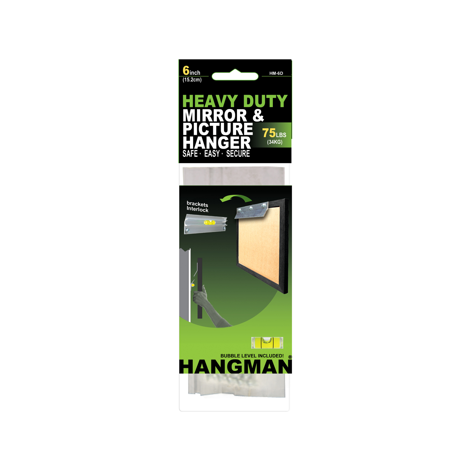 thumbnail image 2 of Hangman Apartment Picture Hanger - 12 Inch French Cleat System Holds 100 Lbs | No Studs Needed 2 of 9