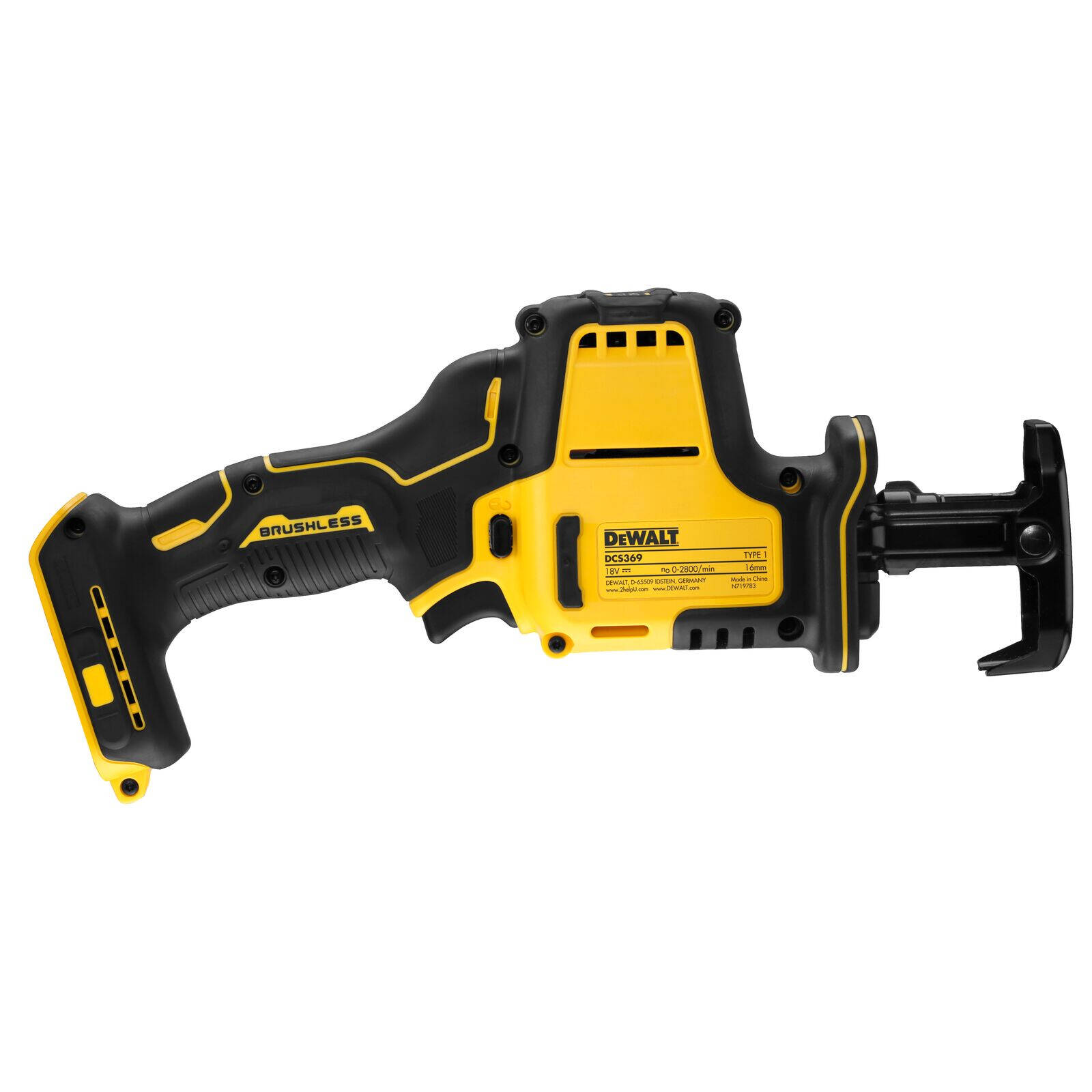 DeWALT 18V XR Brushless Atomic Reciprocating Saw DCS369N XE Skin Only Bunnings Australia