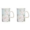 2pk Ashdene Elegant Rose Fine Bone China 11.5cm Coffee Mug - Mint