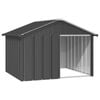 vidaXL Dog House Anthracite Galvanised Steel Dog Supply Kennel Pet Puppy House 116.5x103x81.5 cm