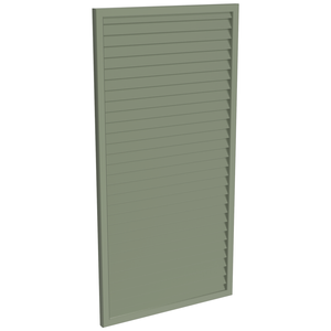 ProtectorAl 300 - 1000 x 1001 - 2000mm Pale Eucalypt Horizontal 5mm Overlap Aluminium Welded Louver Panel