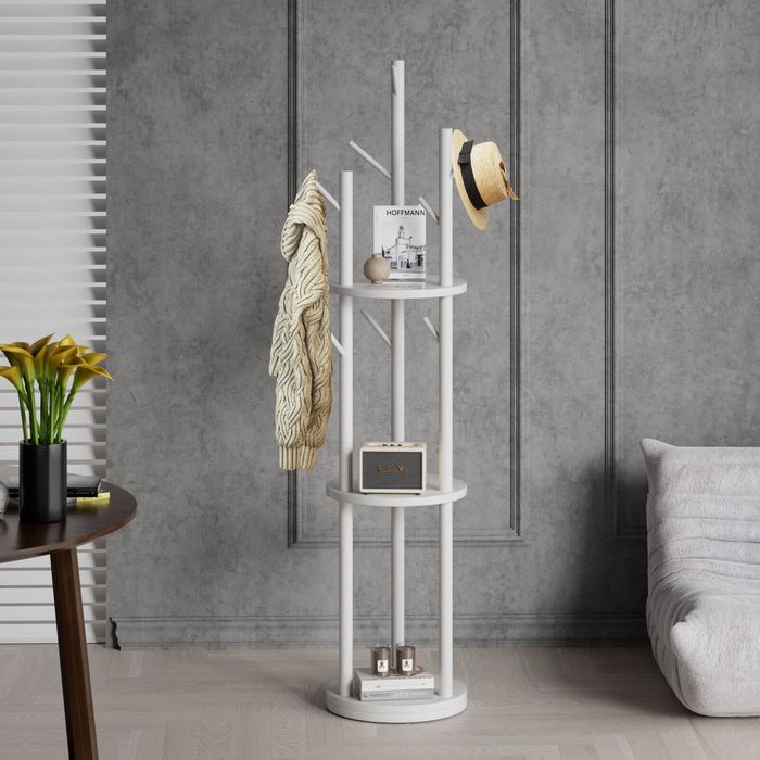 Lauft Rotating 3-tier Hat Coat Clothes Rack Jacket Garment Hanger ...