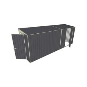 Build-A-Shed 1.2 x 5.2 x 2.0m Skillion Single Hinged Side Door Shed - Grey