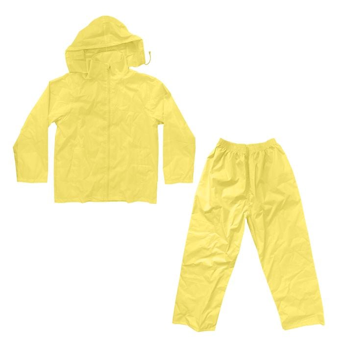 Craftright Yellow Kids Rain Jacket & Pants Set - Size 10