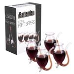 4pc Bartender 75ml Hand Blown Port Sippers Bulb-Shape Glassware - Clear