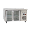 Exquisite Two Glass Doors Underbench Storage Refrigerators Slimline 260 Litre