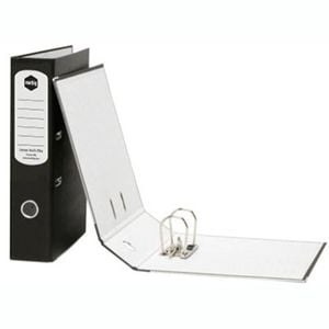 Marbig Reinforced Spine Lever Arch File (Black) (Foolscap)