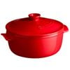 Emile Henry 5.2L/28cm Ceramic Round Stewpot w/ Lid Burgundy