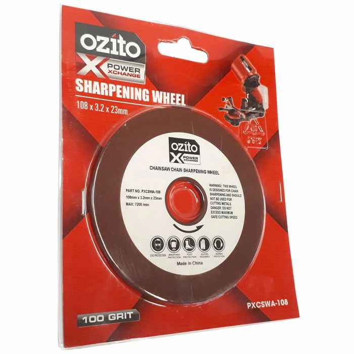 Ozito PXC 108mm 100 Grit Sharpening Wheel