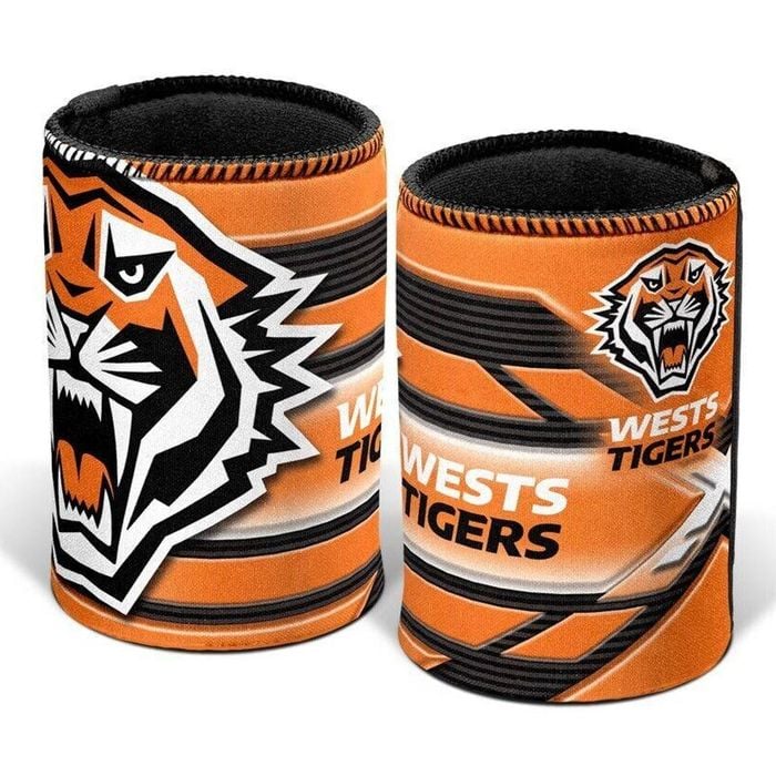NRL Stubby Can Cooler - West Tigers - Drink - Rubber Base