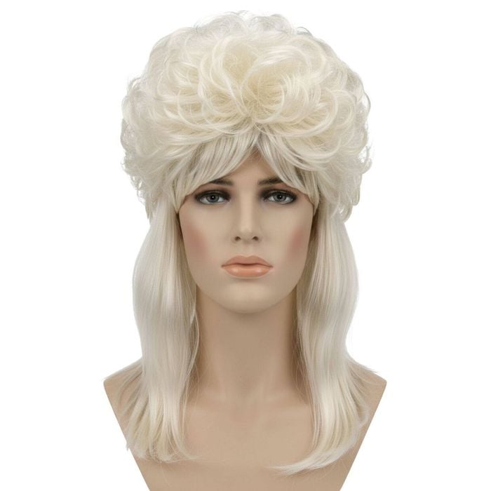 Mullet Wig 80s Fancy Dress s Party Costume Rock Bogan Punk 70s 90s Blonde