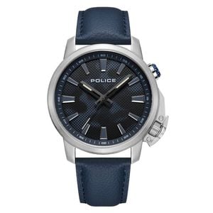 Police Kavalan Leather Band Blue Dial Men's Watch (pewjd2202703)