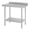 Vogue Stainless Steel Prep Table with Splashback 900mm