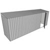 Build-A-Shed 1.2 x 5.2 x 2.0m Skillion Single Hinged Side Door Shed - Zinc