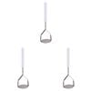 3PK Appetito Stainless Steel Mini Masher White Home Kitchen Cooking
